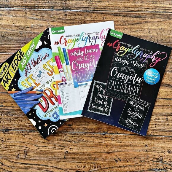 Crayola Calligraphy and Coloring Book Bundle - Picture 1 of 12